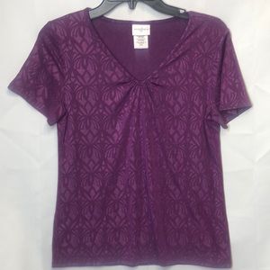 Jaclyn Smith Beautiful Purple Blouse, Size S